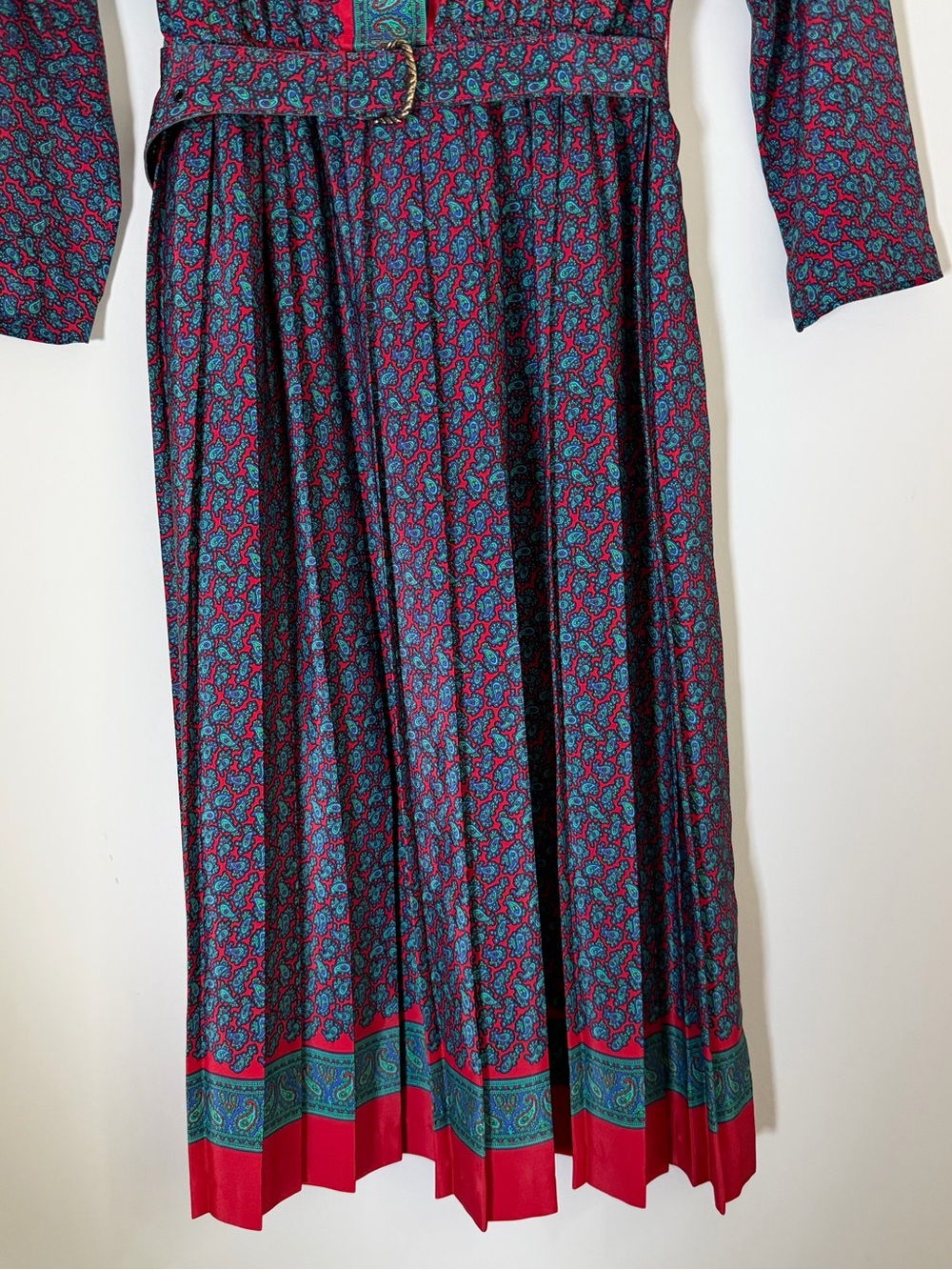 Vintage midi dress with shoulder pads size M - Picture 3 of 6